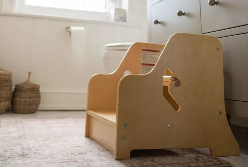 Little Partners StepUp Step Stool in Natural by BK Furniture