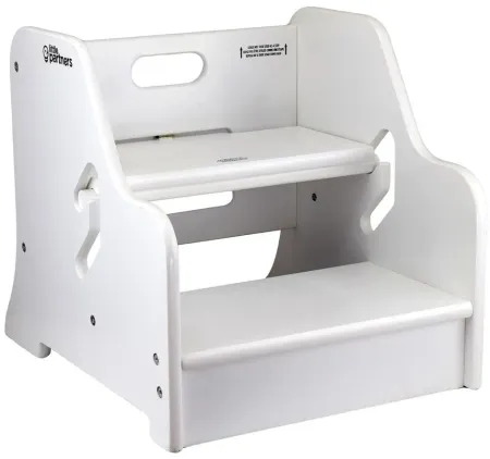 Little Partners StepUp Step Stool in Soft White by BK Furniture