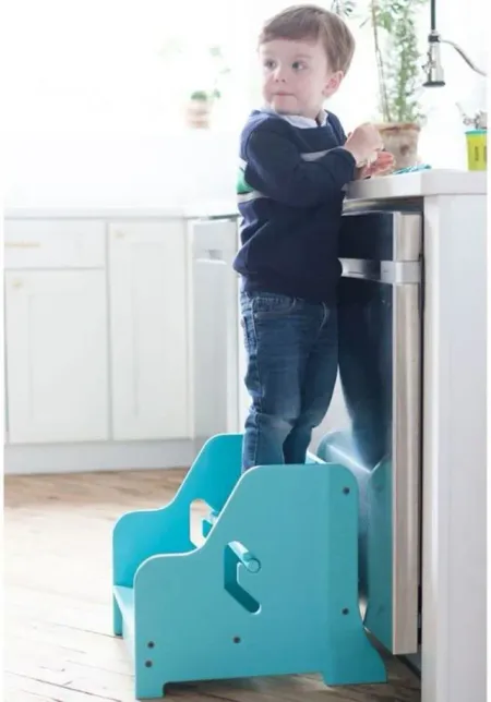 Little Partners StepUp Step Stool in Turquoise by BK Furniture