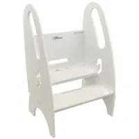 Little Partners 3-in-1 Growing Step Stool in Soft White by BK Furniture
