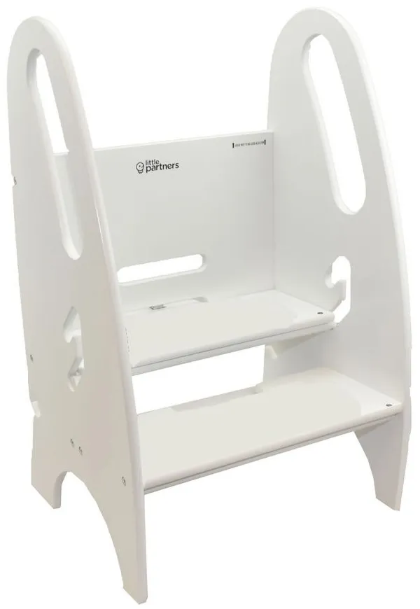 Little Partners 3-in-1 Growing Step Stool in Soft White by BK Furniture