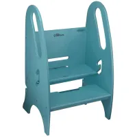 Little Partners 3-in-1 Growing Step Stool in Turquoise by BK Furniture