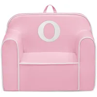 Cozee Monogrammed Chair Letter "O" in Pink/White by Delta Children