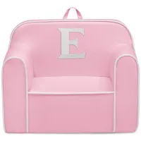 Cozee Monogrammed Chair Letter "E" in Pink/White by Delta Children