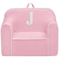 Cozee Monogrammed Chair Letter "J" in Pink/White by Delta Children