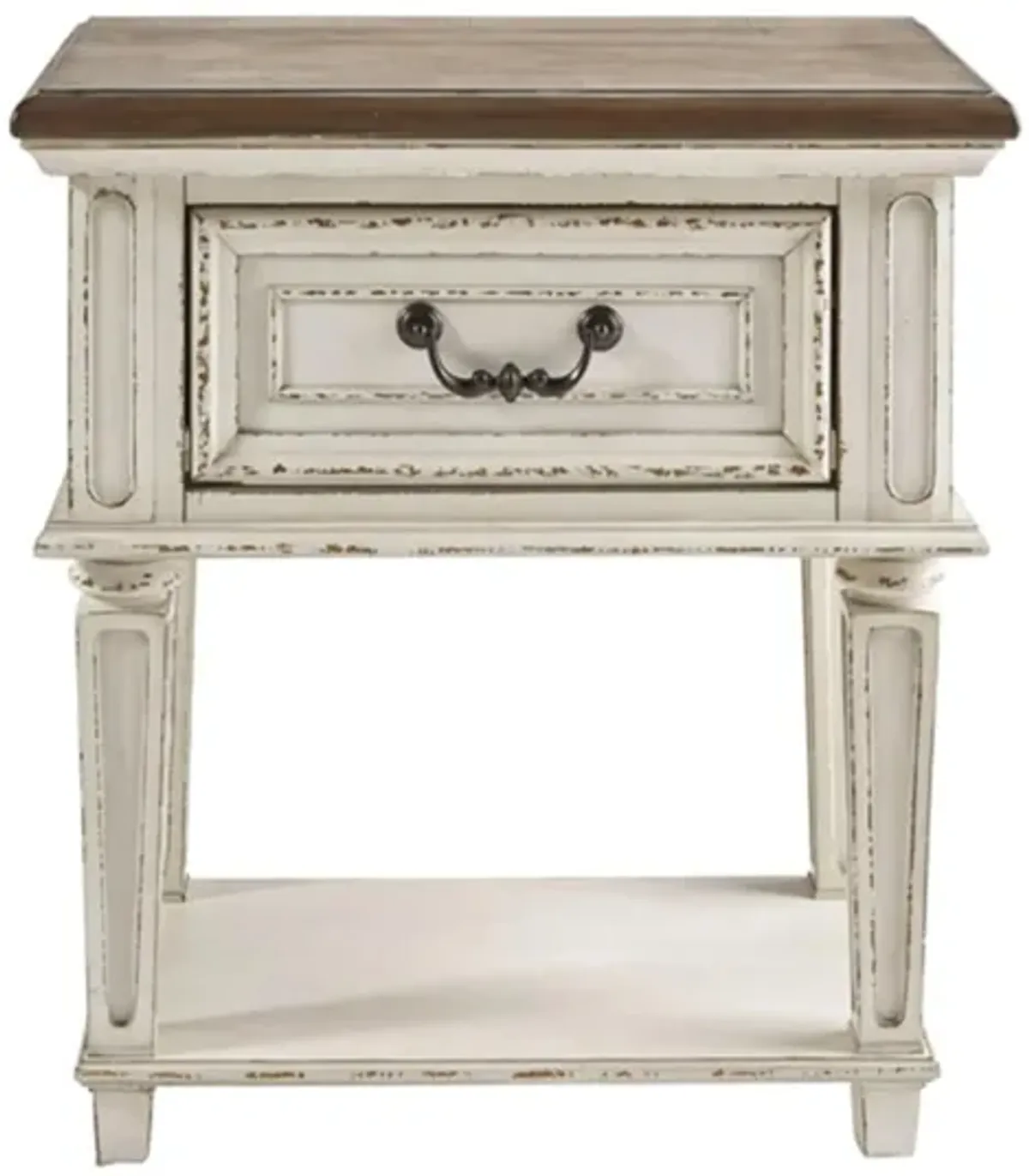 Libbie 1 Drawer Nightstand in Chipped White by Ashley Furniture