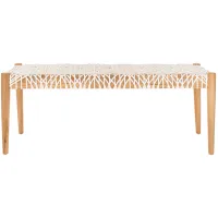 Bandelier Bench in Off White / Natural by Safavieh