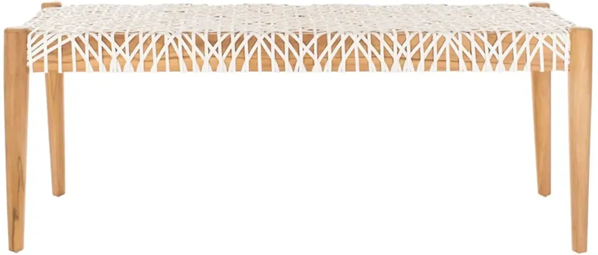 Bandelier Bench in Off White / Natural by Safavieh