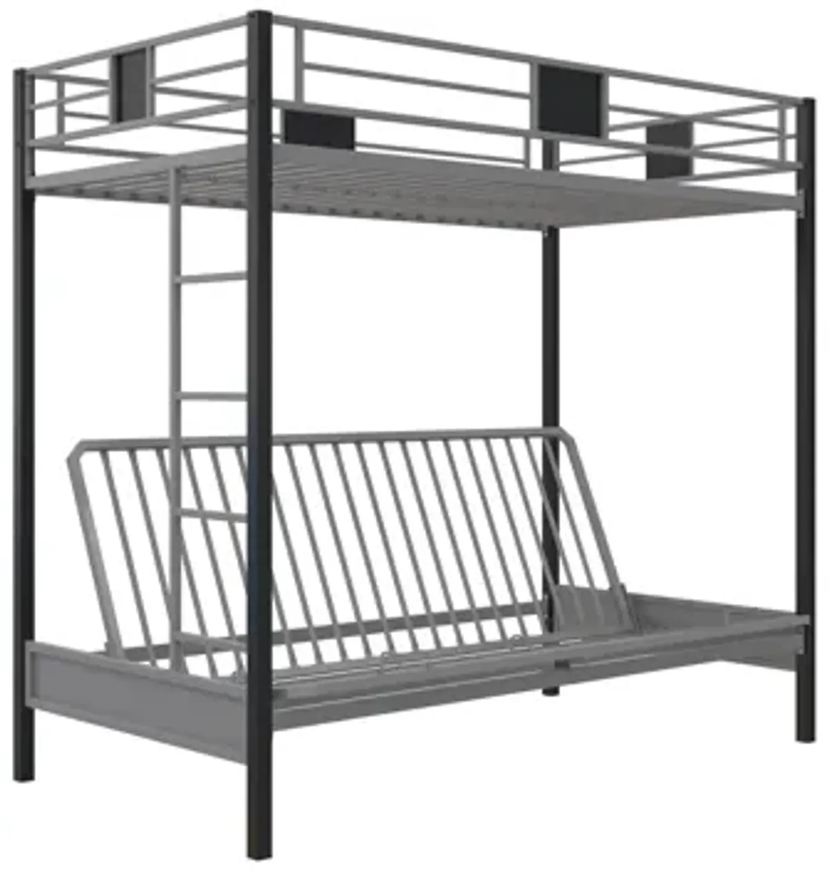 Silver Screen Twin over Futon Bunk Bed