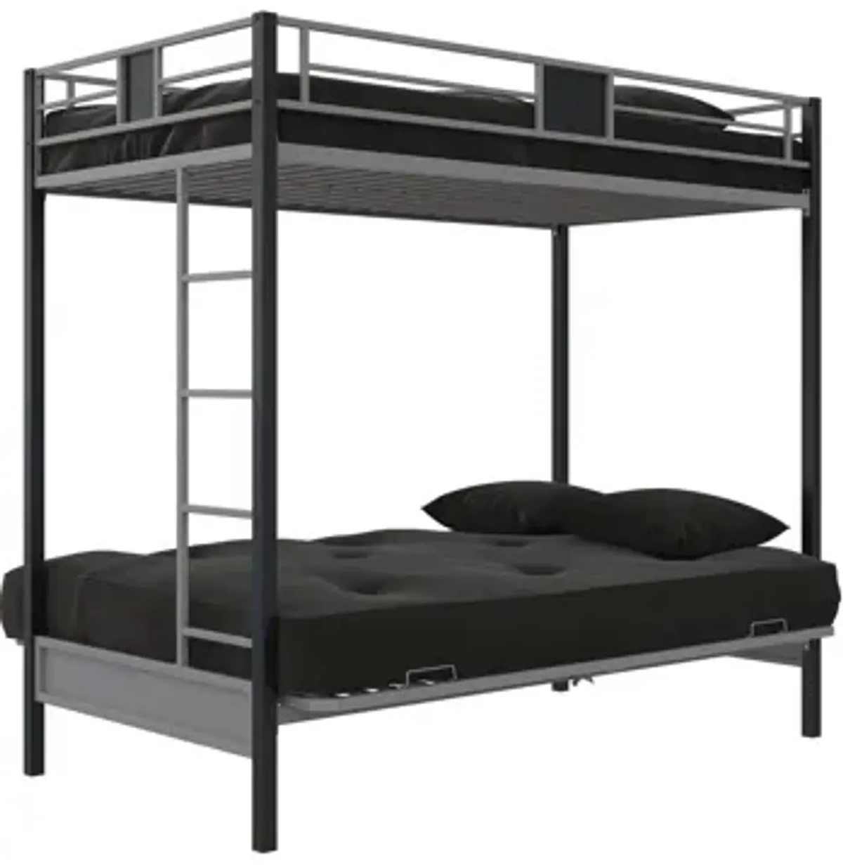 Silver Screen Twin over Futon Bunk Bed