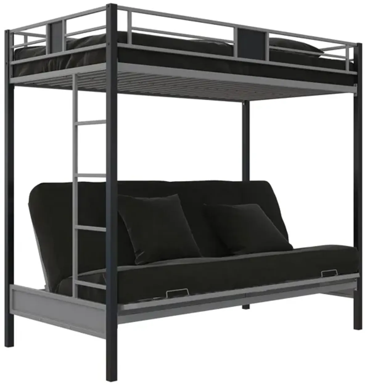 Silver Screen Twin over Futon Bunk Bed