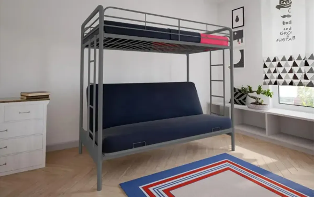 Atwater Living Metal Twin Over Futon Bunk Bed