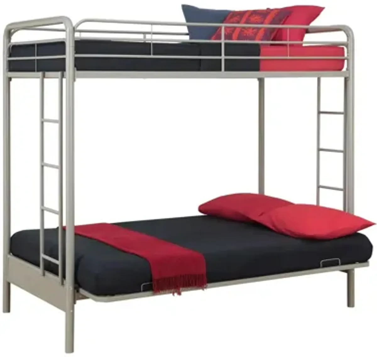 Atwater Living Metal Twin Over Futon Bunk Bed