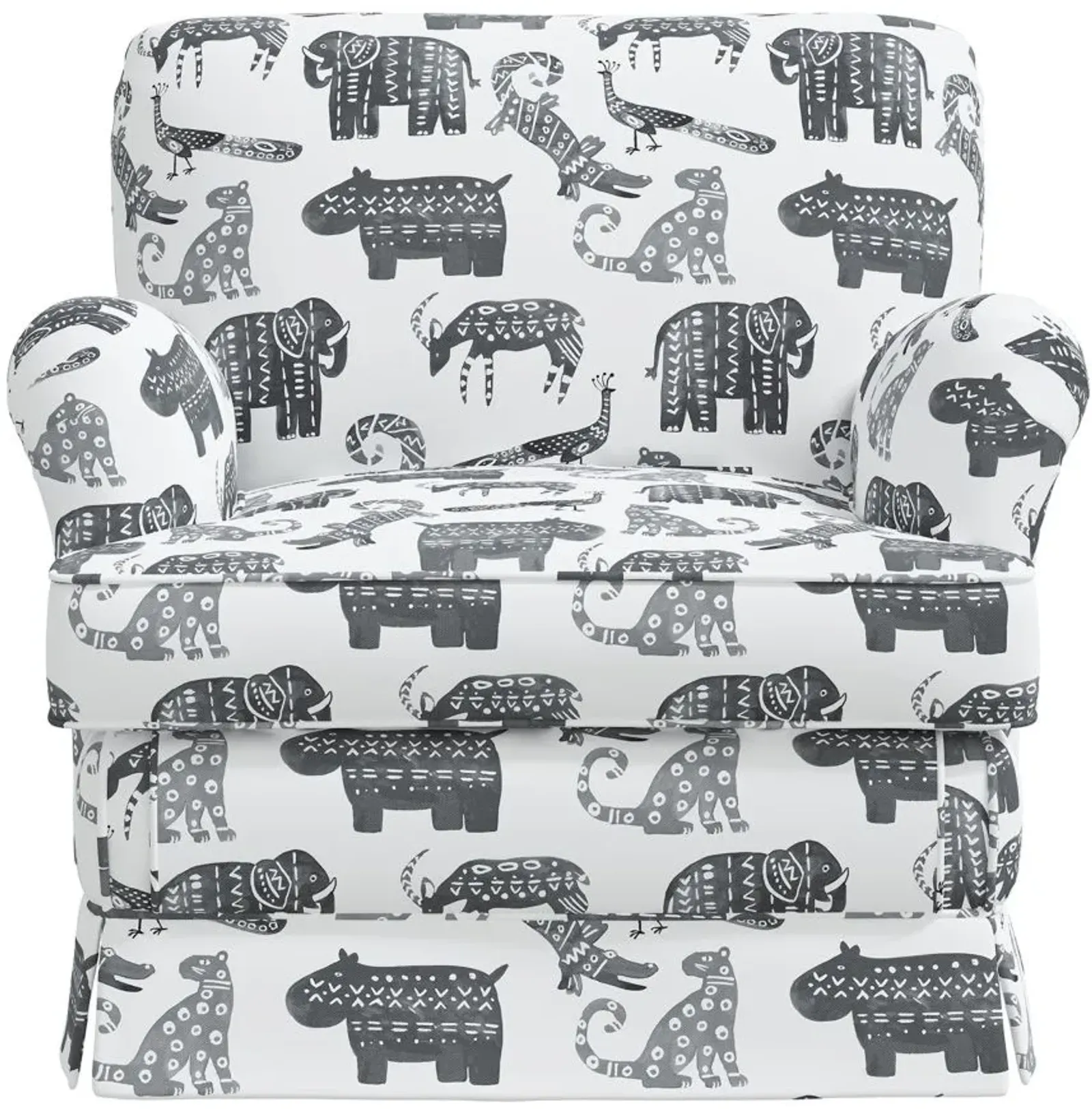 Bluebell Kids Accent Chair in Menagerie Gray by Skyline