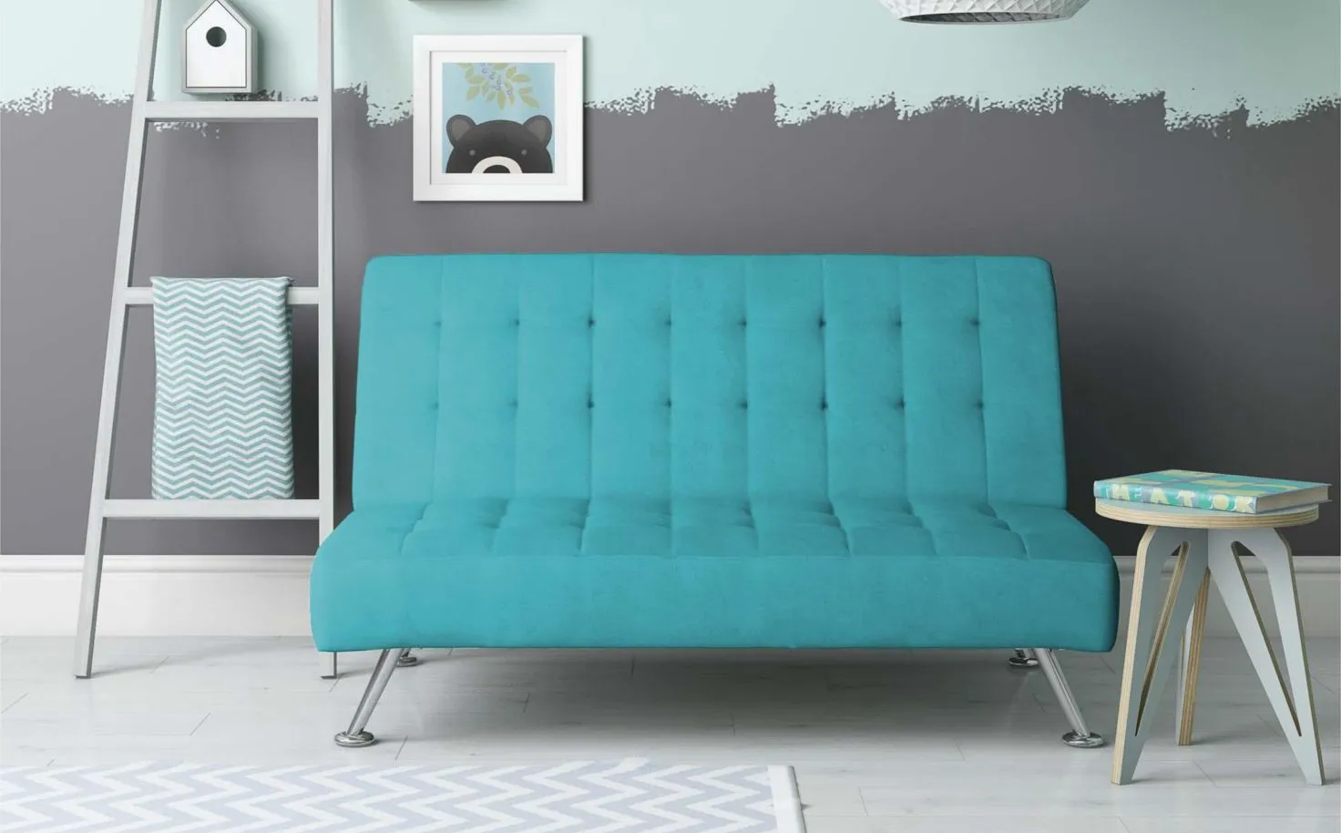 Midland Kids Futon in Teal by DOREL HOME FURNISHINGS