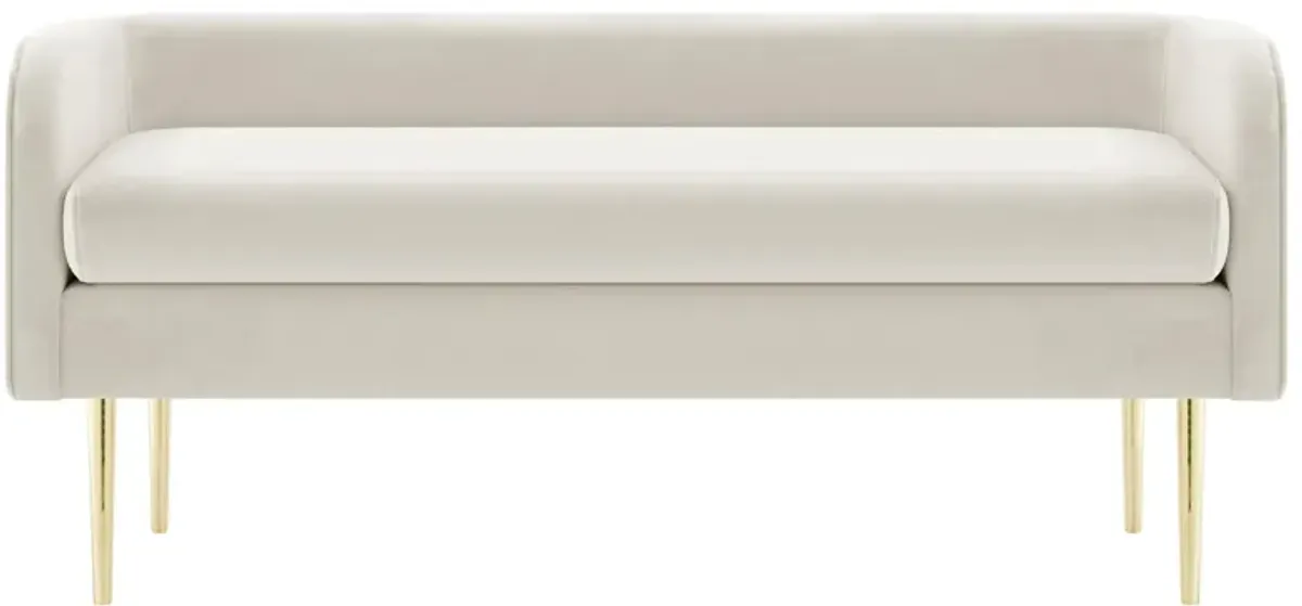 Marsha Bench in Dainty Cream by New Pacific Direct