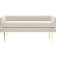 Marsha Bench in Dainty Cream by New Pacific Direct