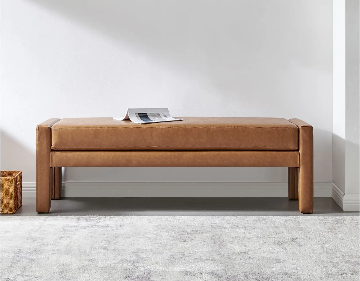 Lucca Bench in Vintage Cider by New Pacific Direct