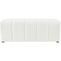 Cassy Bench in Shearling Beige by New Pacific Direct