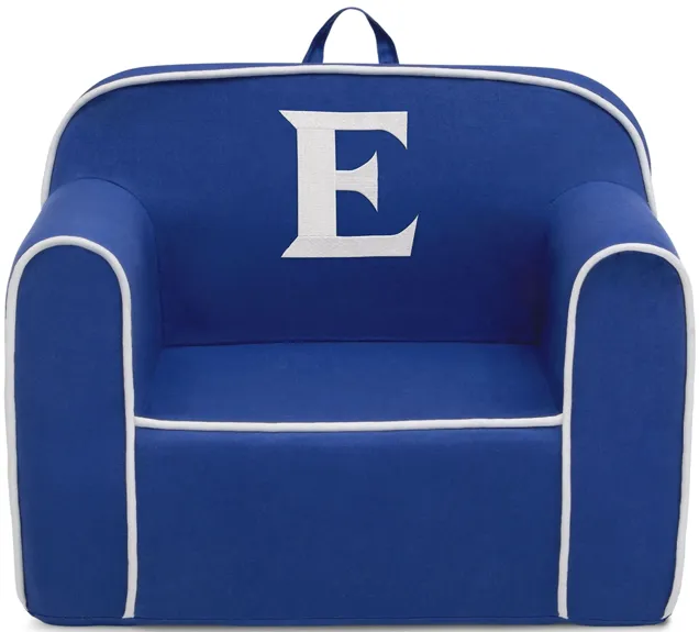 Cozee Monogrammed Chair Letter "E" in Navy/White by Delta Children