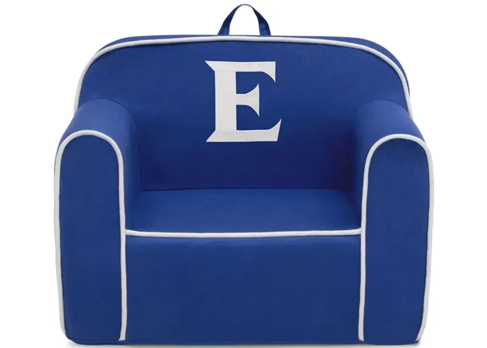 Cozee Monogrammed Chair Letter "E" in Navy/White by Delta Children