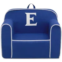 Cozee Monogrammed Chair Letter "E" in Navy/White by Delta Children