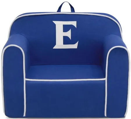 Cozee Monogrammed Chair Letter "E" in Navy/White by Delta Children