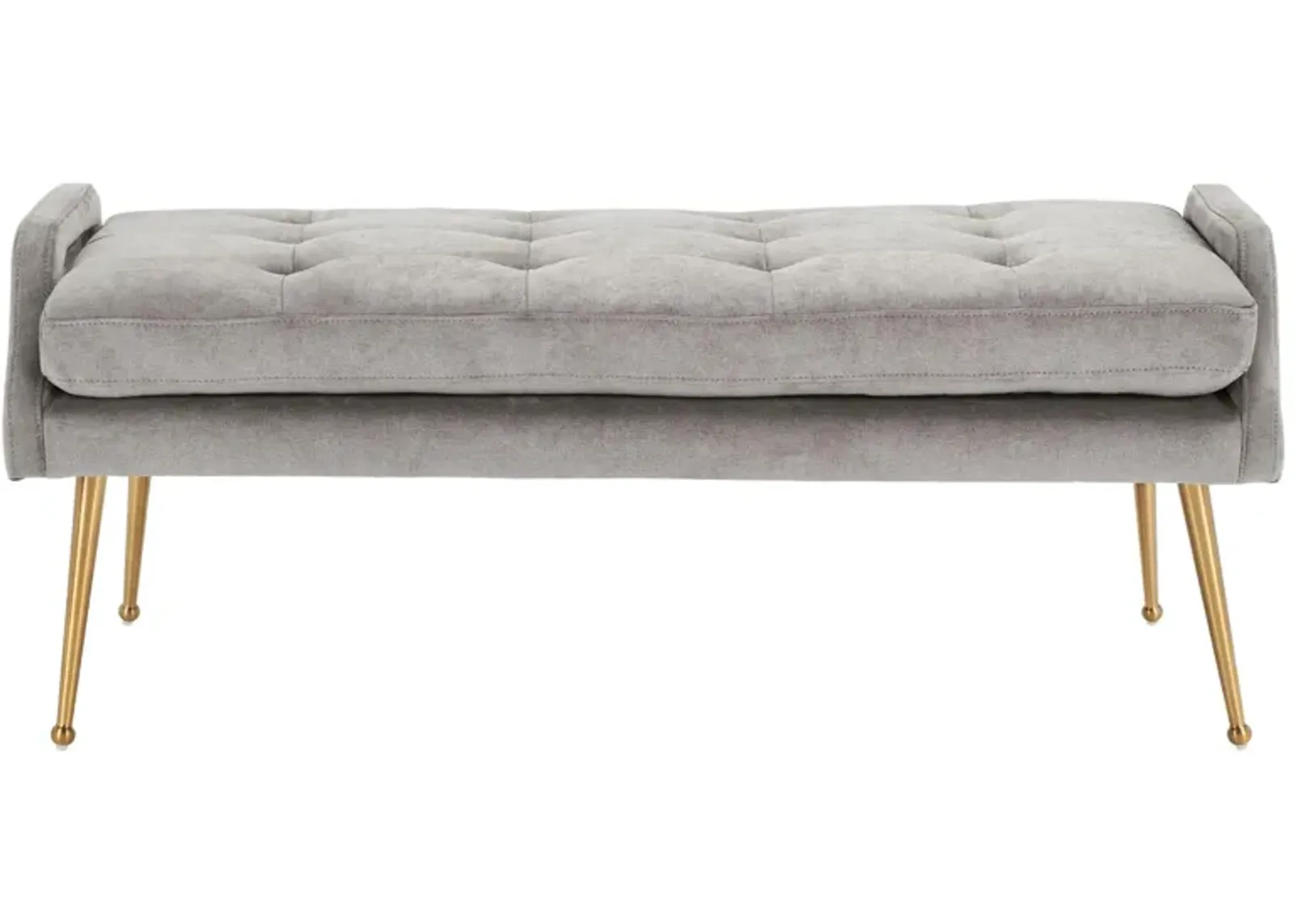 Everlynn Bench in Silver Gray / Gold by Safavieh