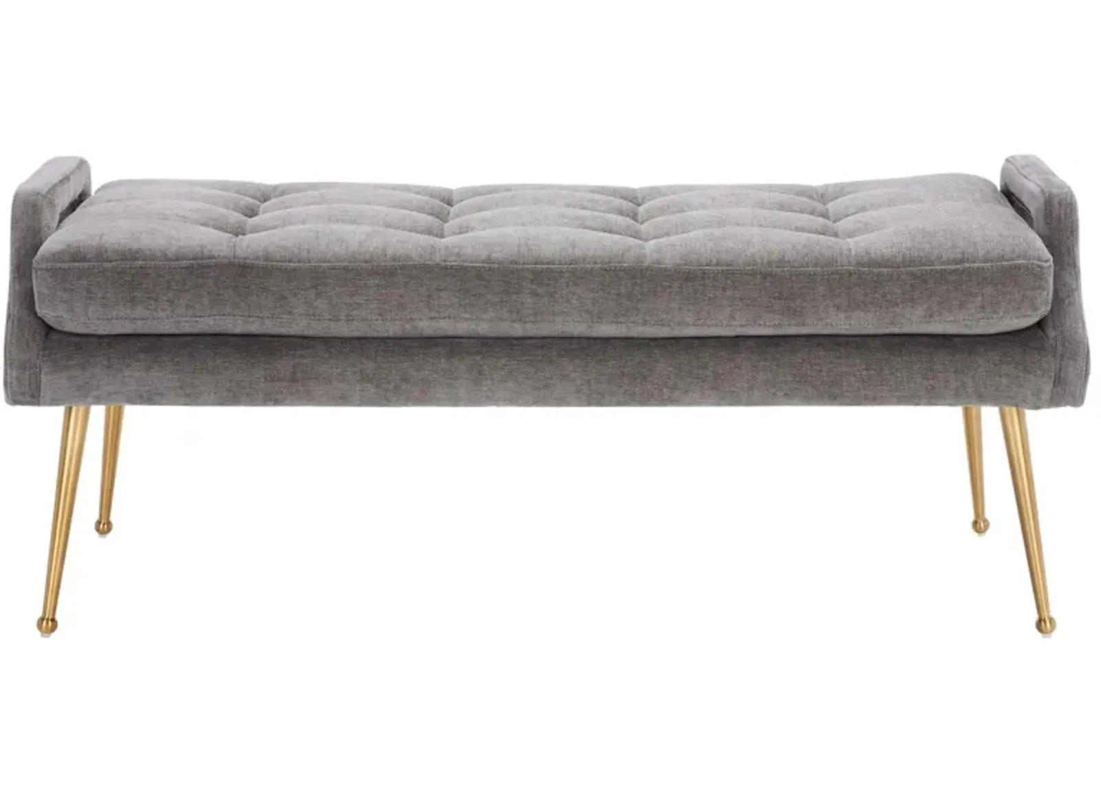 Everlynn Bench in Charcoal / Gold by Safavieh