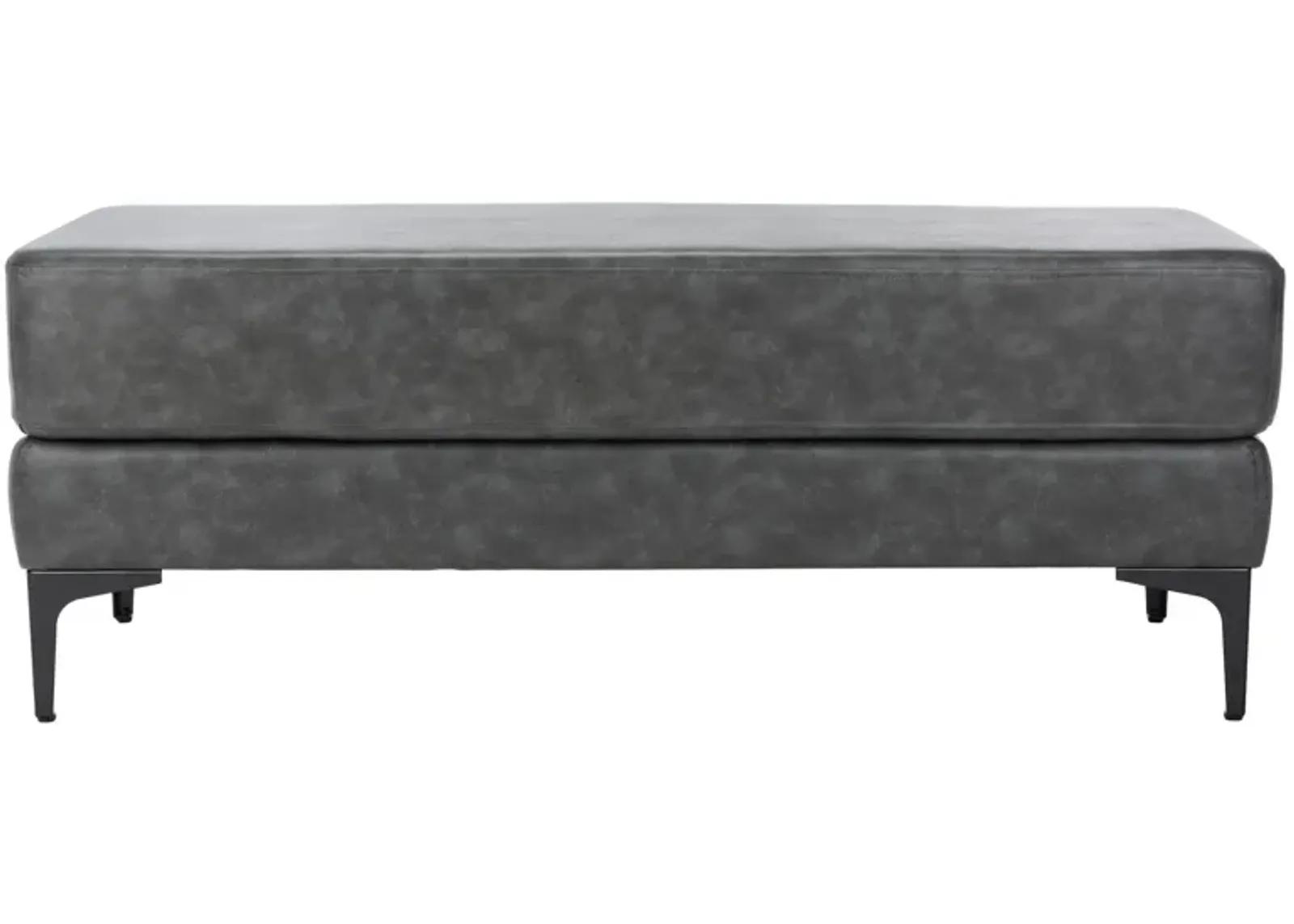 Ealing Rectangular Bench in Gray / Black by Safavieh