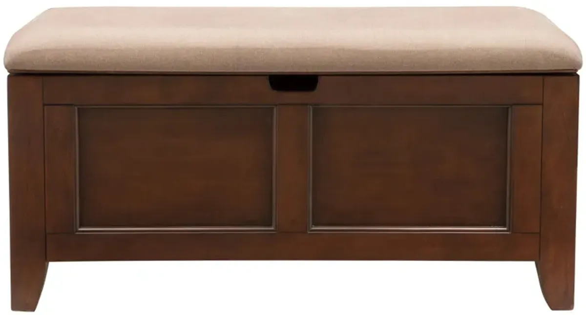 Kylie Youth Lift-Top Storage Bench in Merlot by Bellanest