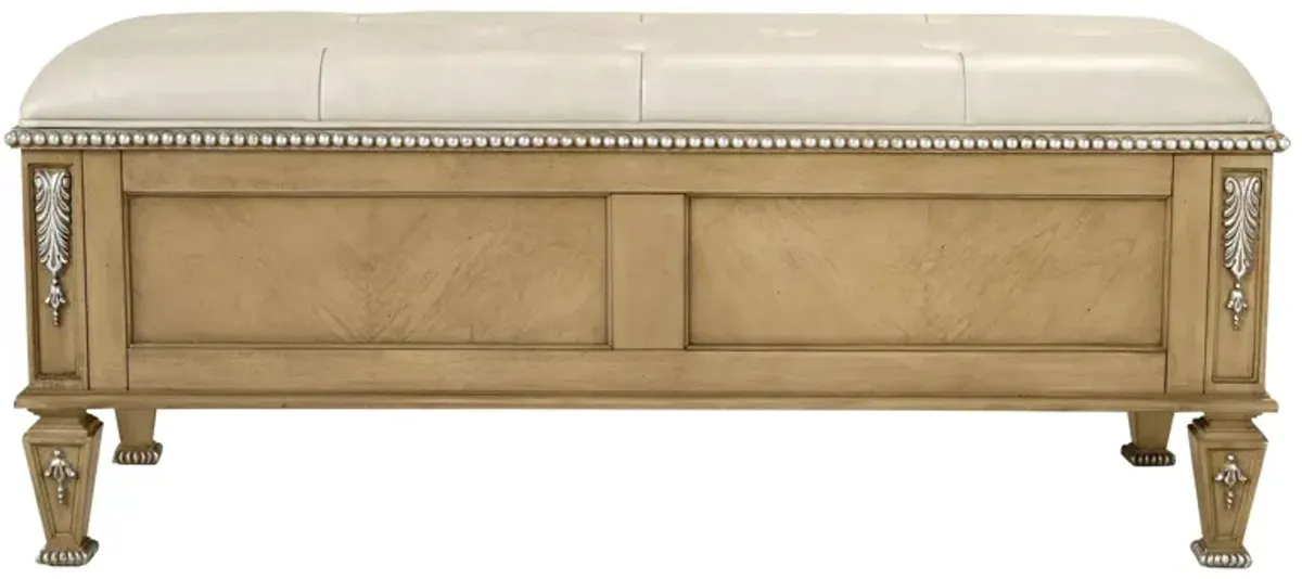 Wilshire Storage Bench in Bisque by Davis Intl.