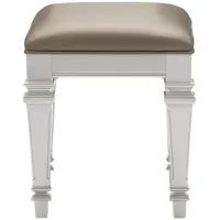 Beaver Creek Vanity stool in Silver by Homelegance