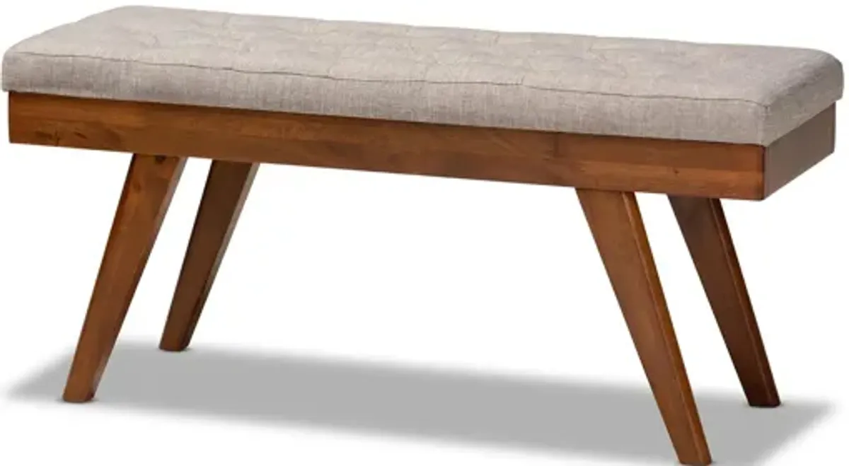 Alona Fabric Upholstered Wood Bench