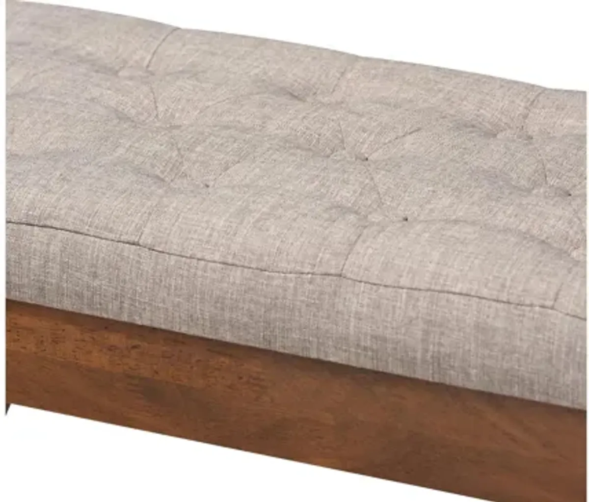 Alona Fabric Upholstered Wood Bench