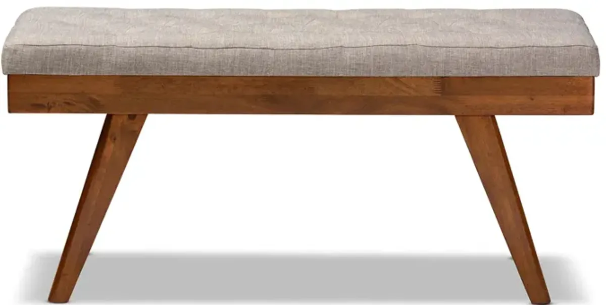 Alona Fabric Upholstered Wood Bench