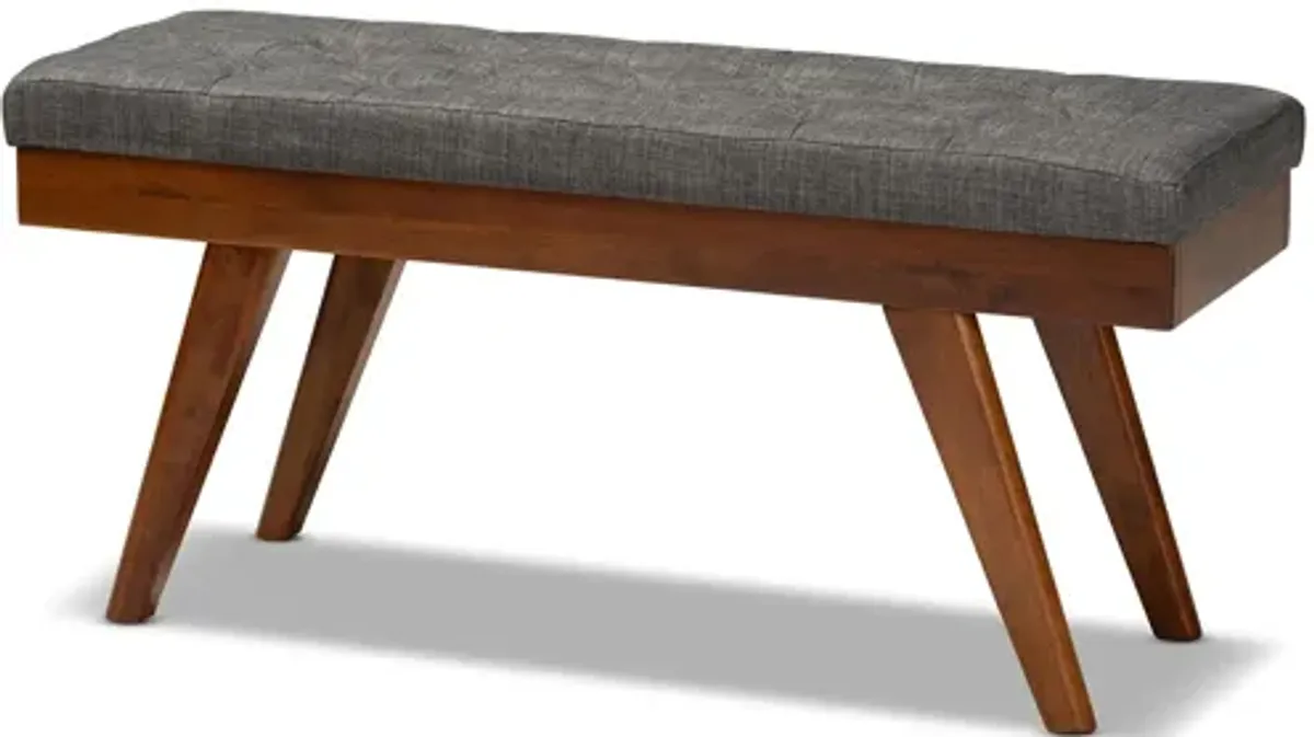 Alona Fabric Upholstered Wood Bench