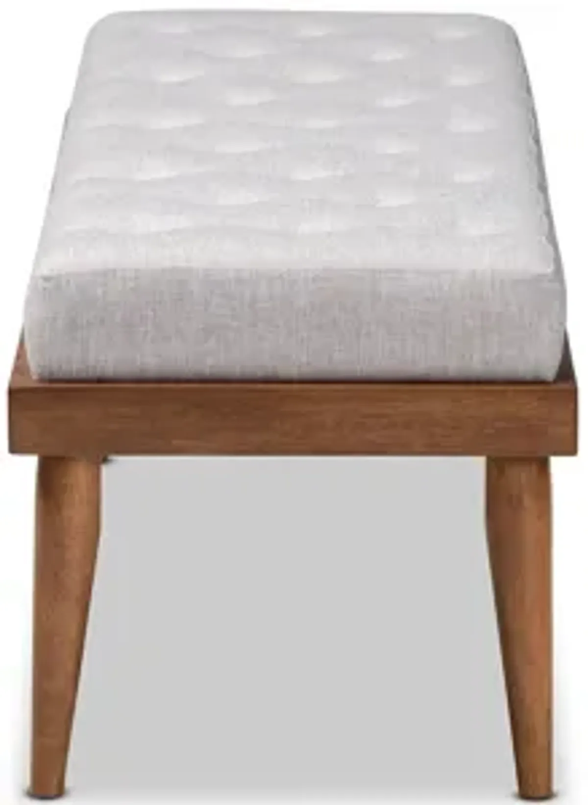 Linus Fabric Upholstered and Button Tufted Wood Bench