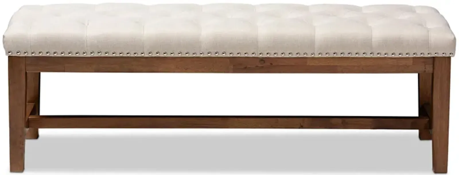 Ainsley Fabric Upholstered Wood Bench