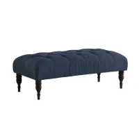 Banks Bench in Linen Navy by Skyline