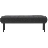 Olivia Boucle Bench in Black by Tov Furniture