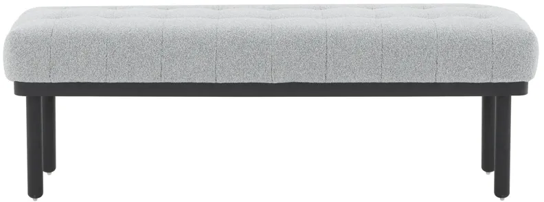 Olivia Boucle Bench in Gray by Tov Furniture