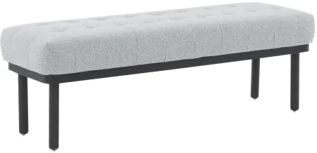 Olivia Boucle Bench in Gray by Tov Furniture