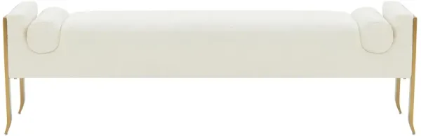 Ines Textured Velvet Bench