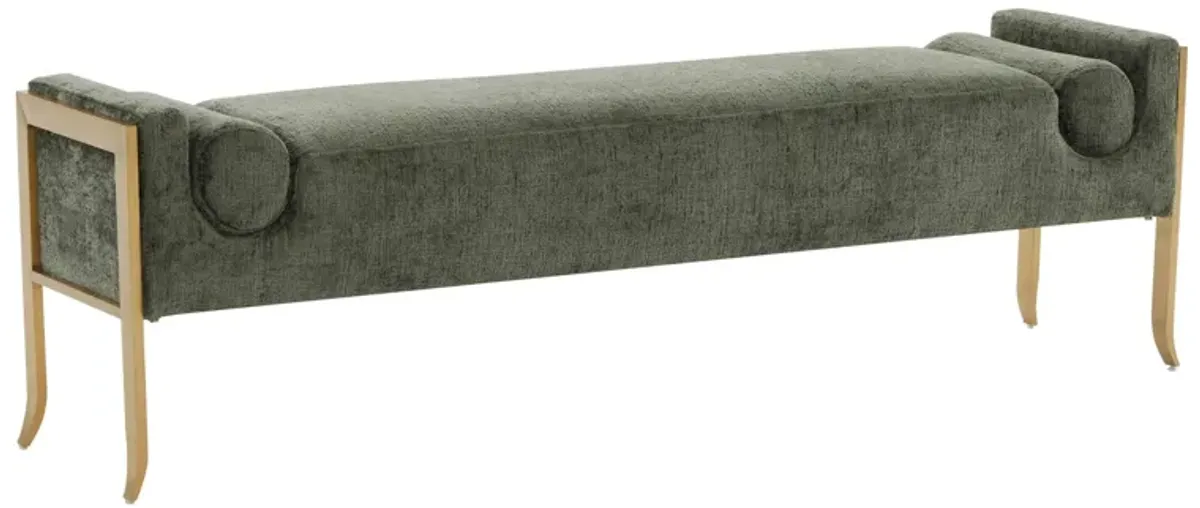 Ines Textured Velvet Bench