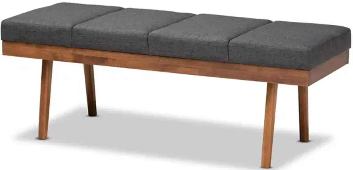 Larisa Fabric Upholstered Wood Bench