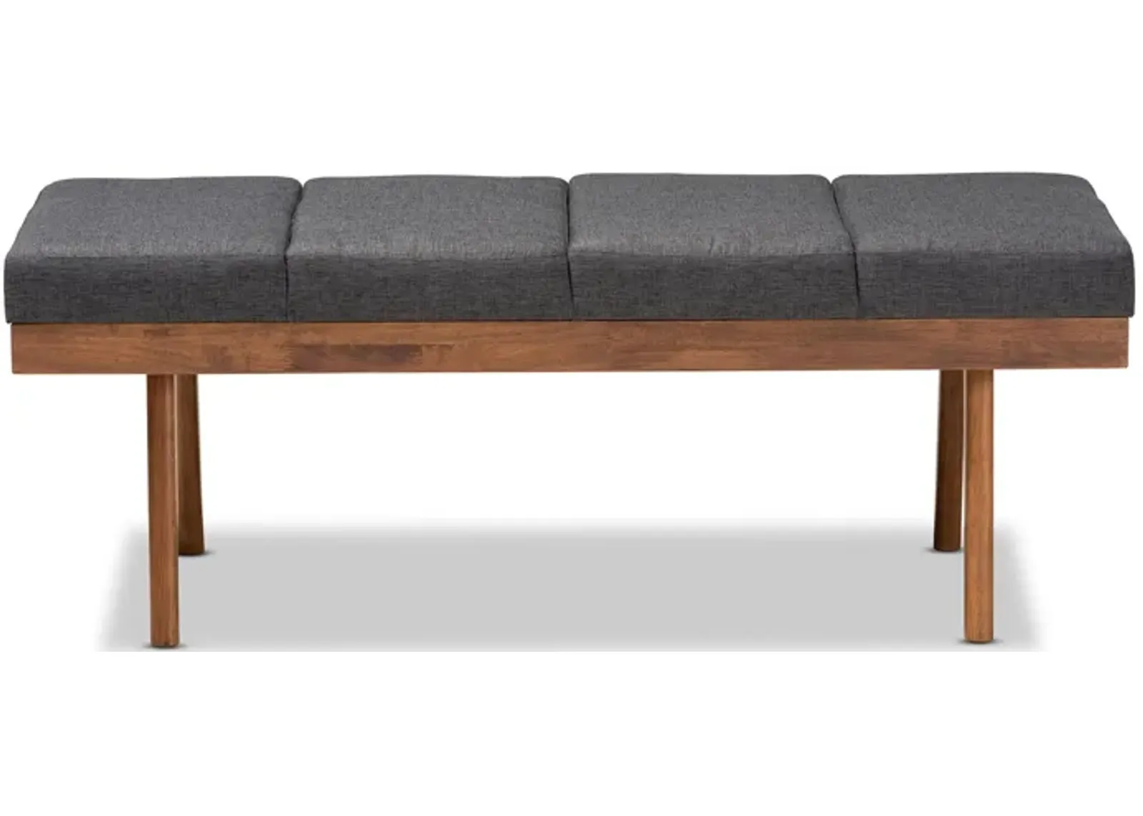 Larisa Fabric Upholstered Wood Bench in Charcoal by Wholesale Interiors