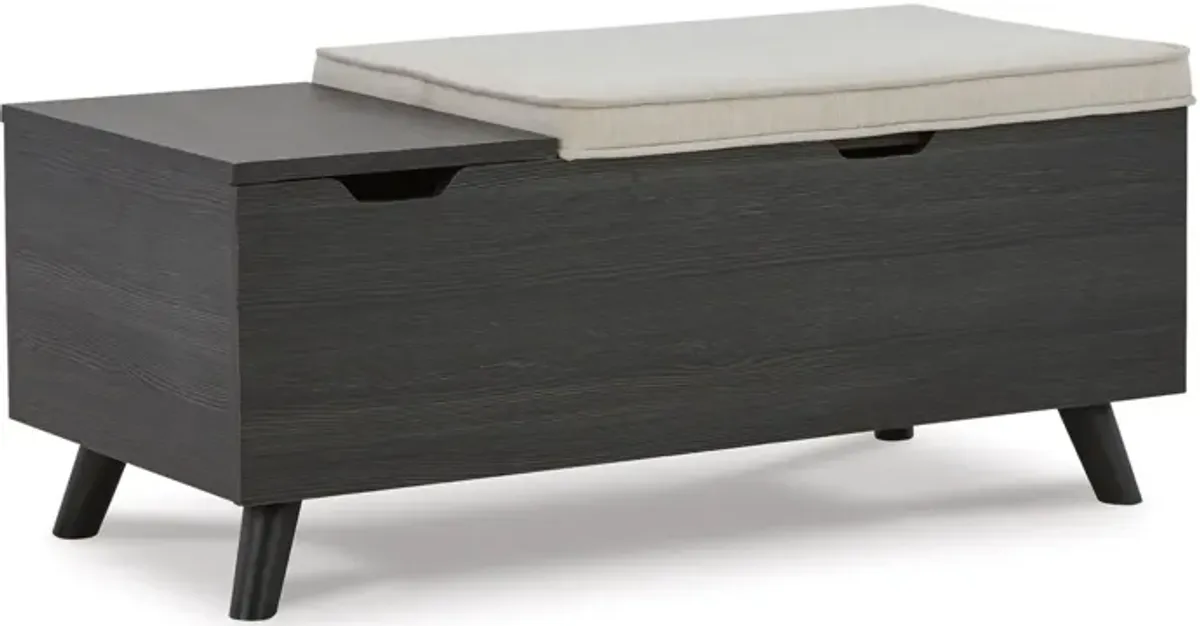 Yarlow Storage Bench in Linen/Gray by Ashley Express