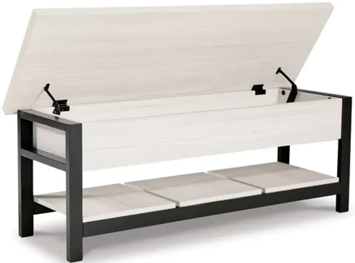 Rhyson Storage Bench in White by Ashley Express