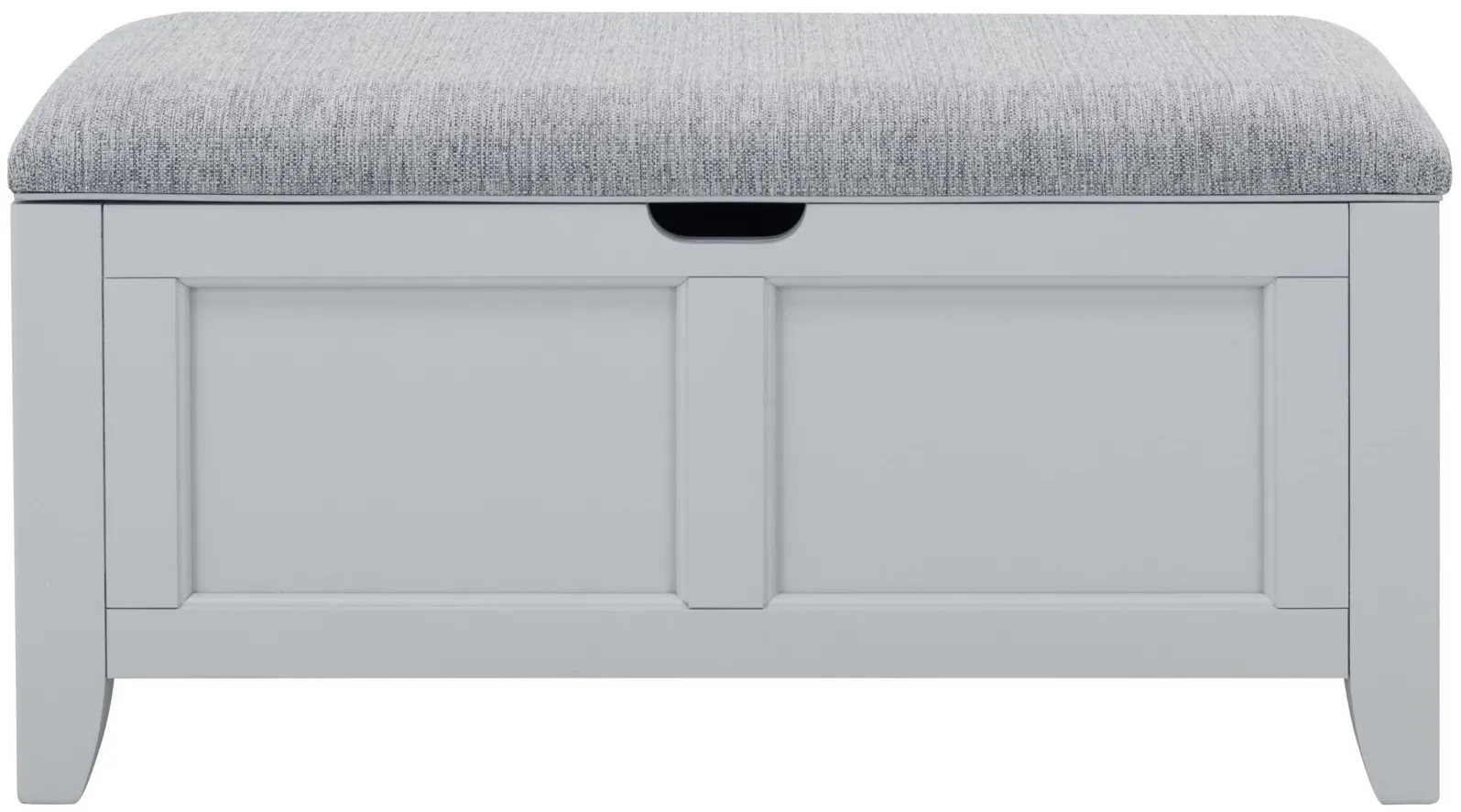 Kylie Youth Lift-Top Storage Bench in Gray by Bellanest